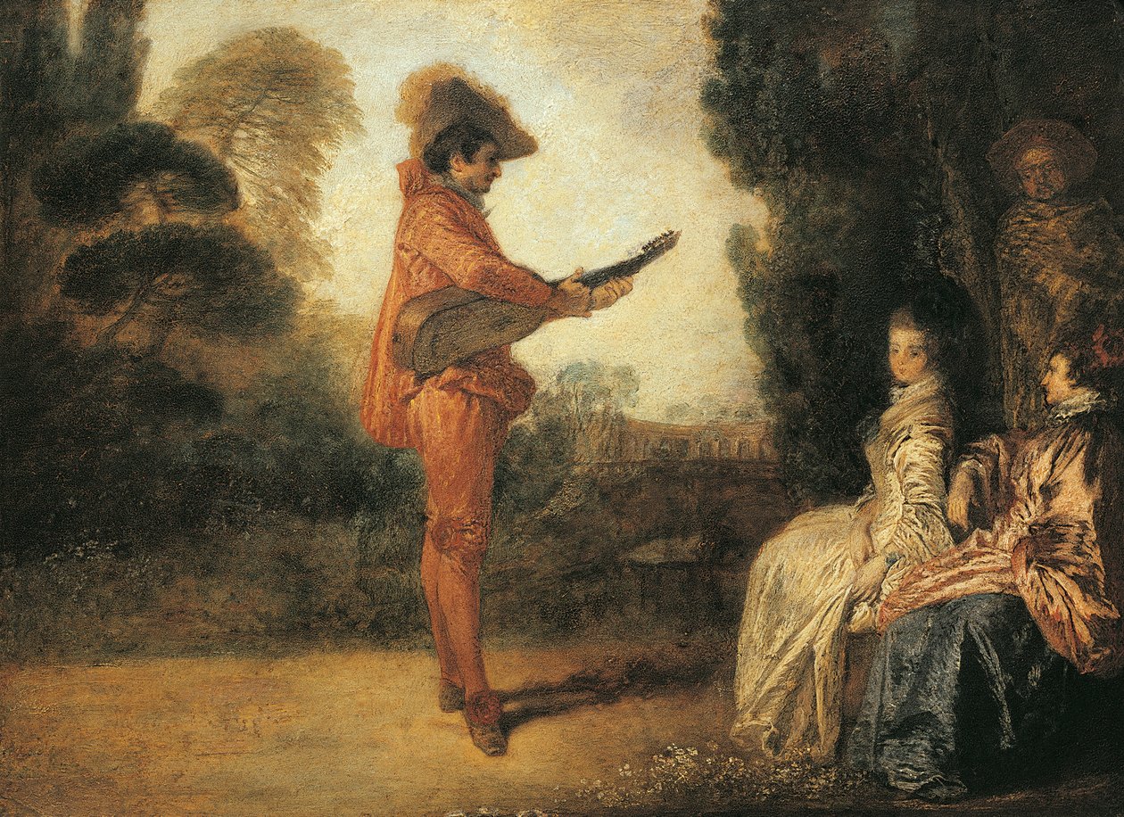 Castor (enchanter), ca 1713-1714, av Jean-Antoine Watteau (1684-1721), olje på lerret av Jean Antoine Watteau