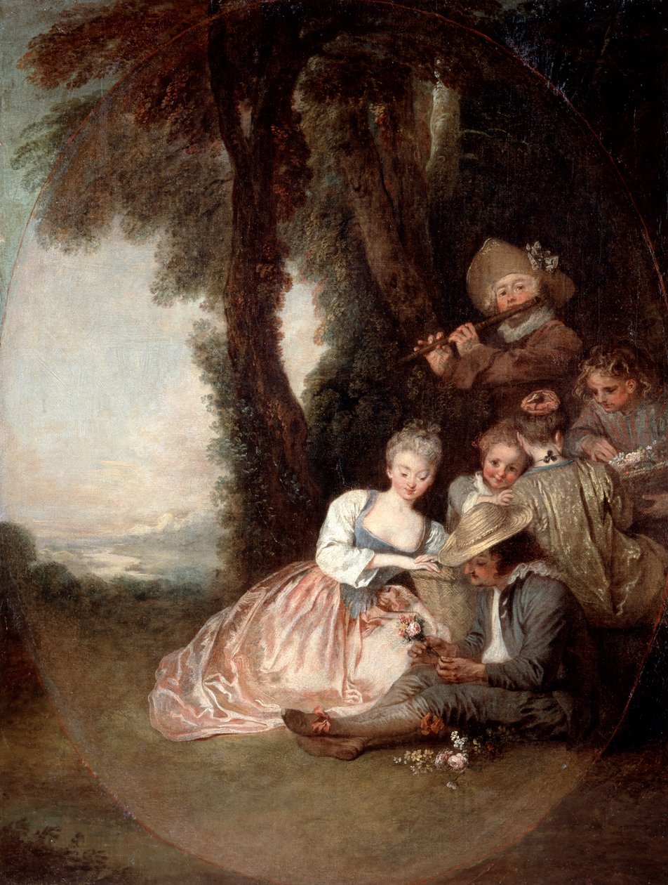 Champetre-konsert, 1715 av Jean Antoine Watteau