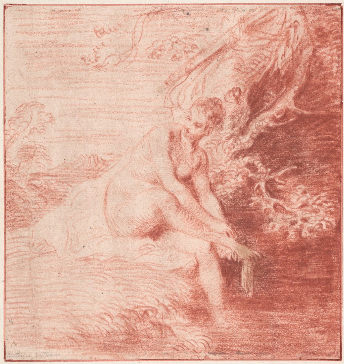 Diana Bathing, ca. 1716 av Jean Antoine Watteau