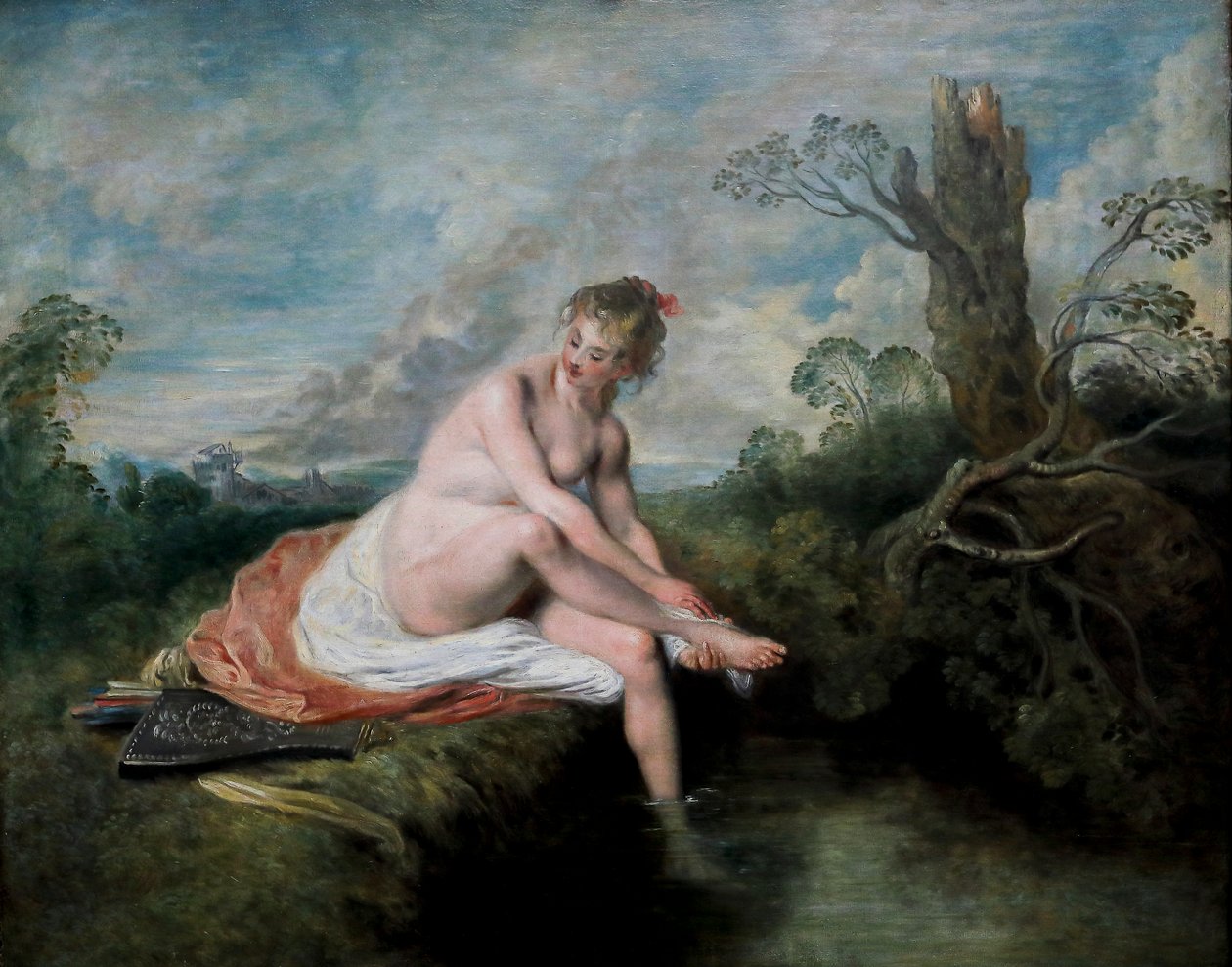 Diana ved badet hennes av Jean Antoine Watteau