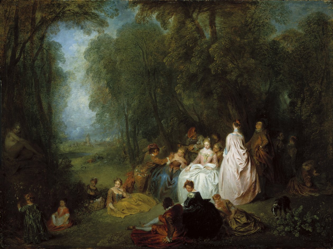 Hage fest av Jean Antoine Watteau