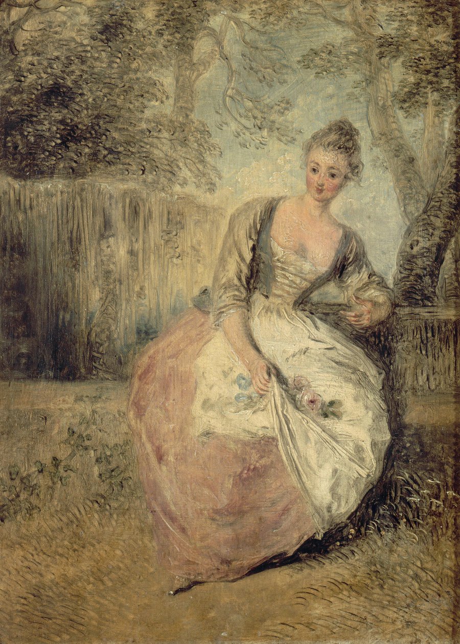 The Worried Mantis, 1716-1720 av Jean Antoine Watteau