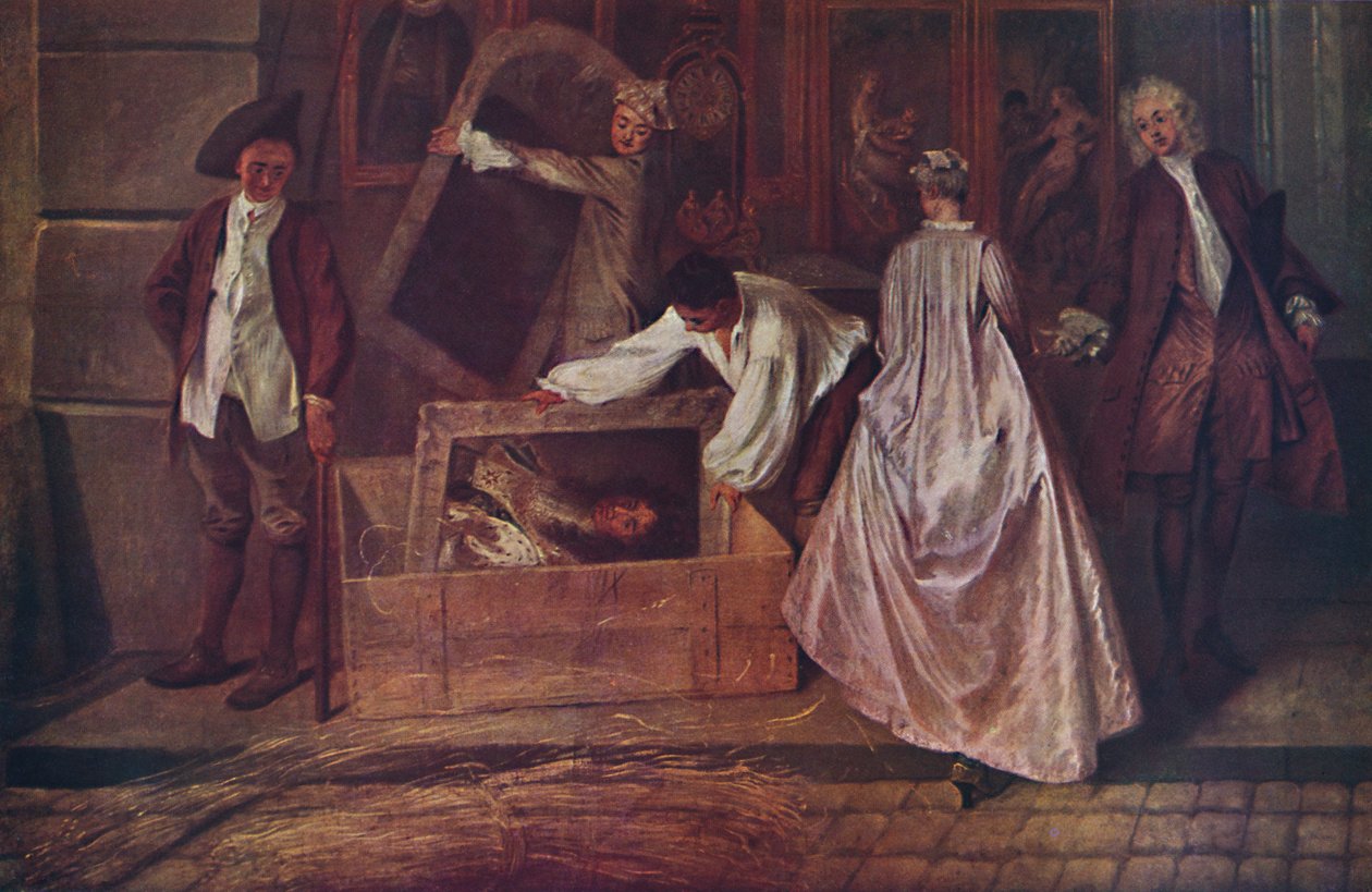 Tegnet til Gersaint-fragmentet, 1720-1721, 1937 av Jean Antoine Watteau