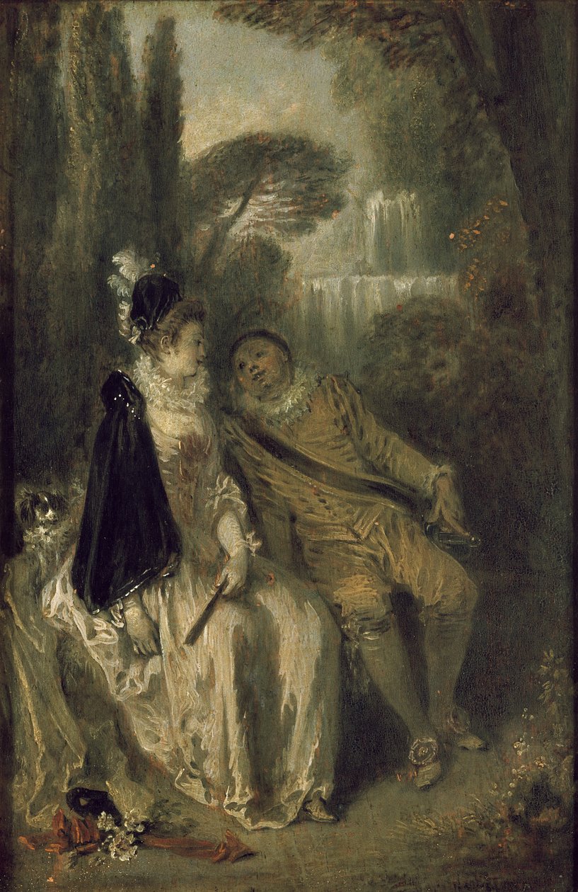 The Gracious Rest, ca. 1713 (olje på panel) av Jean Antoine Watteau