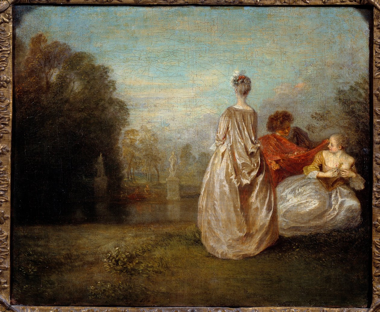 De to søskenbarna Maleri av Jean Antoine Watteau (1684-1721) 1716 Søn. 0,35x0,26m av Jean Antoine Watteau
