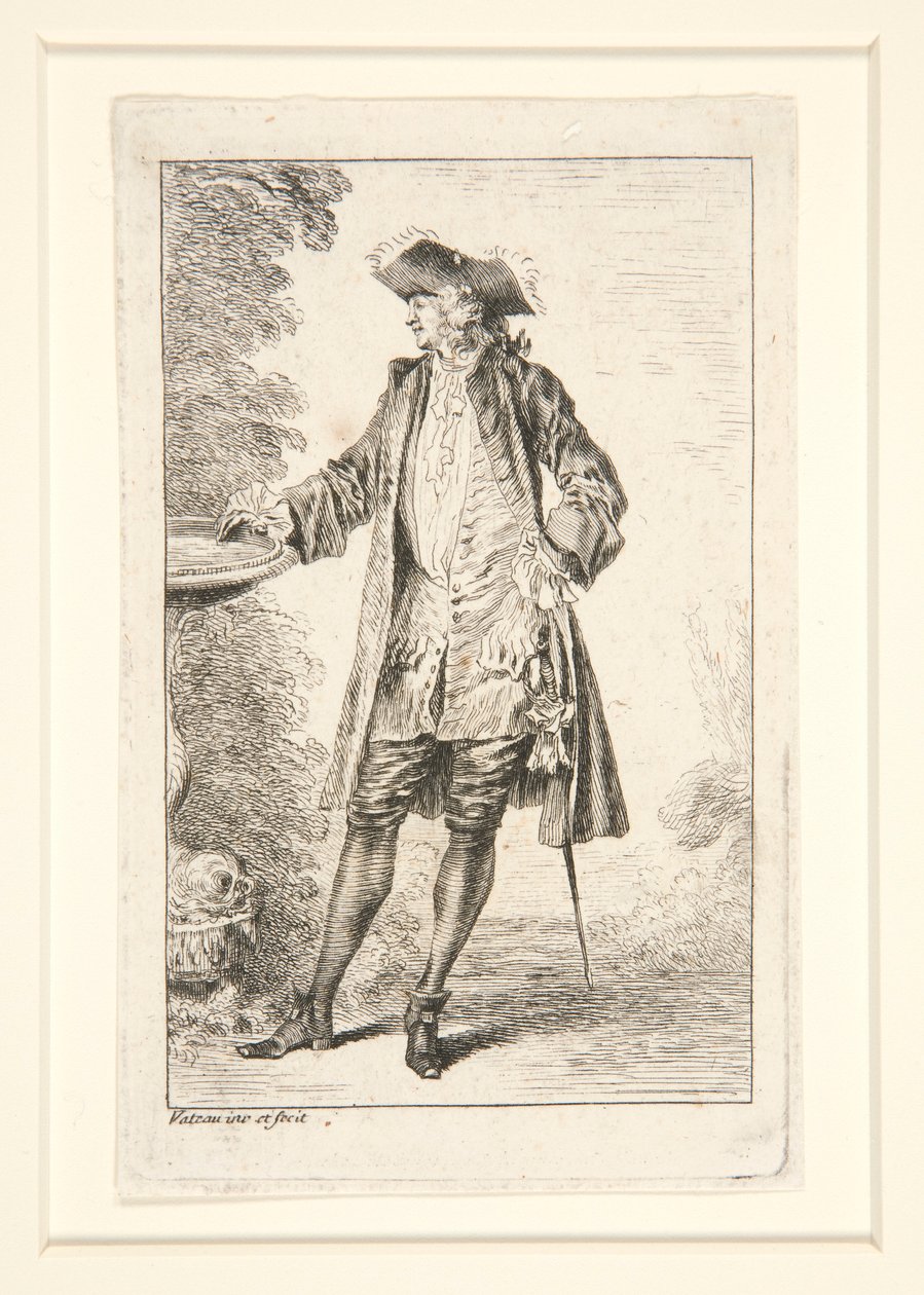 Tallerken fra serien Figures de mode (Figures of Fashion) av Jean Antoine Watteau