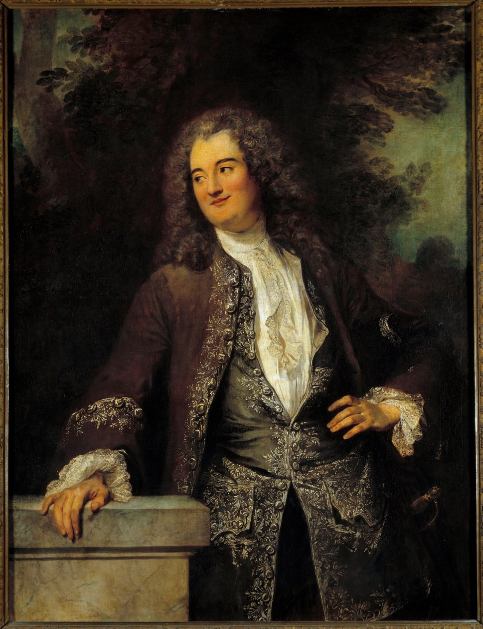 Portrett av et Gentilman-maleri av Jean Antoine Watteau (1684-1721) 1715 Søn. 1,3x0,97 m av Jean Antoine Watteau