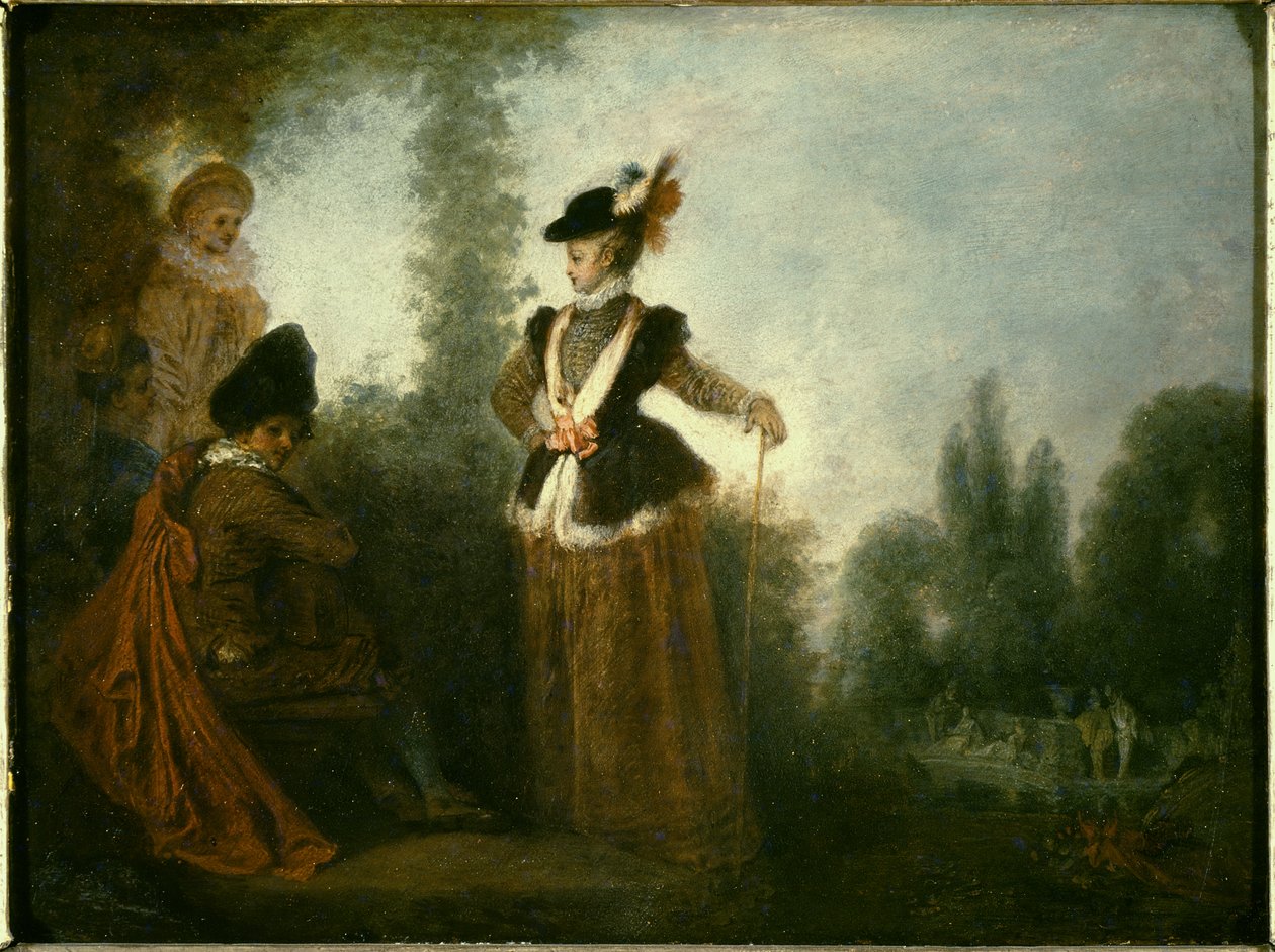 Eventyrinnen, ca. 1712 av Jean Antoine Watteau