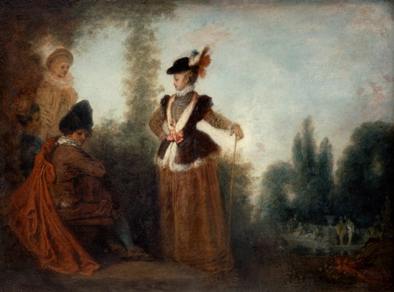 The Adventuress, c1717 av Jean Antoine Watteau