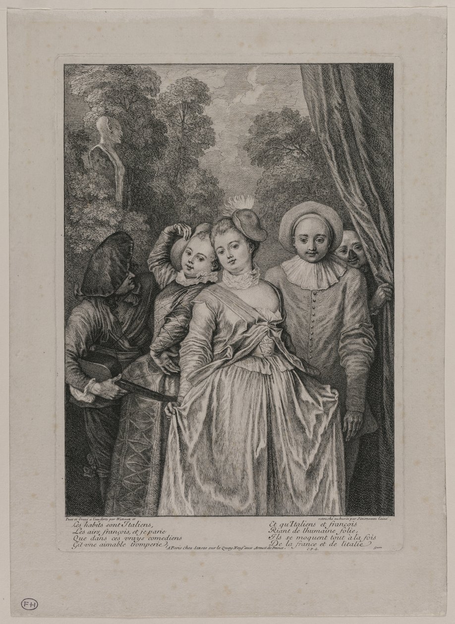 Klærne er italienske, 1715-1716. av Jean Antoine Watteau