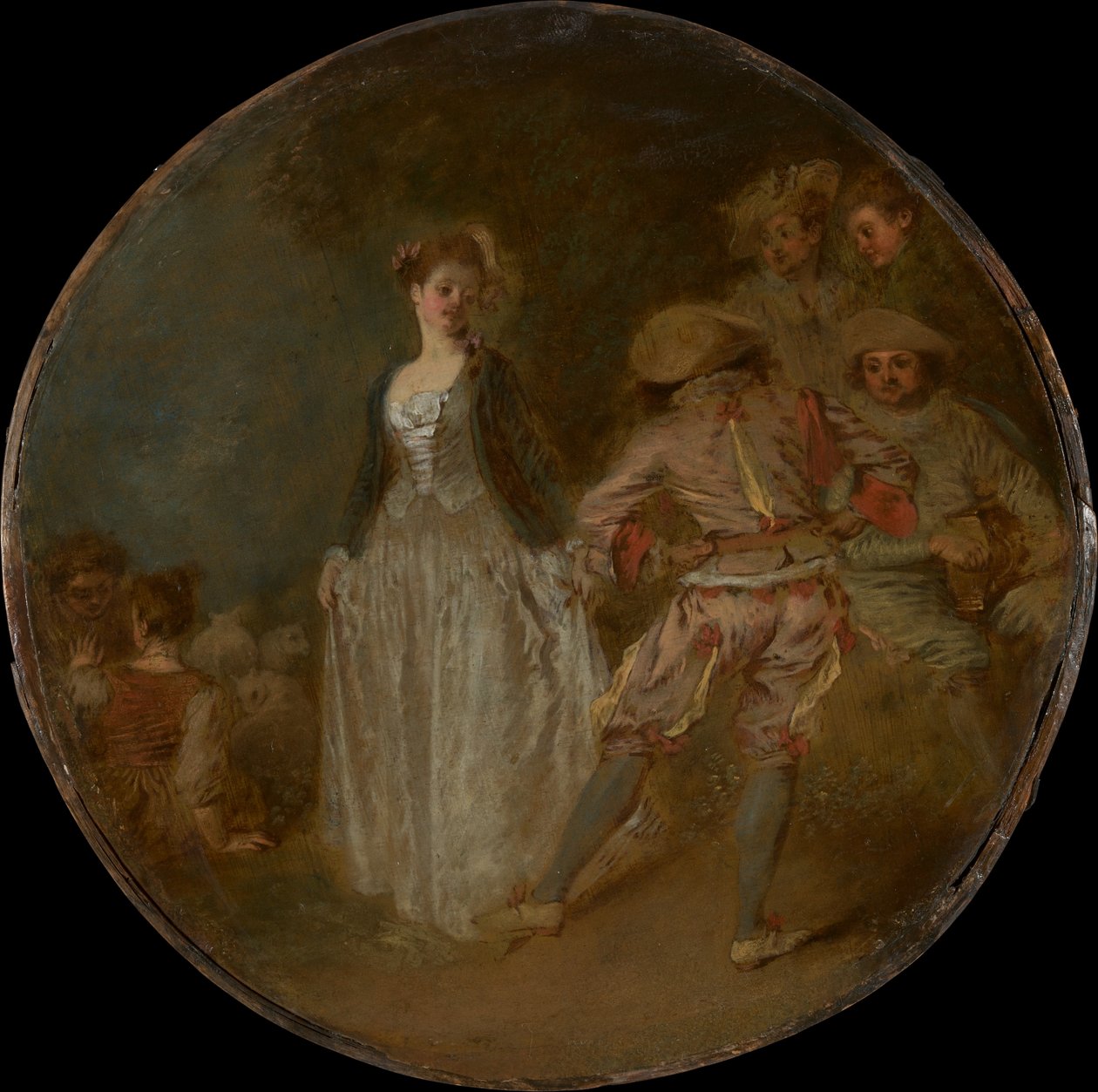 Countrydansen av Jean Antoine Watteau
