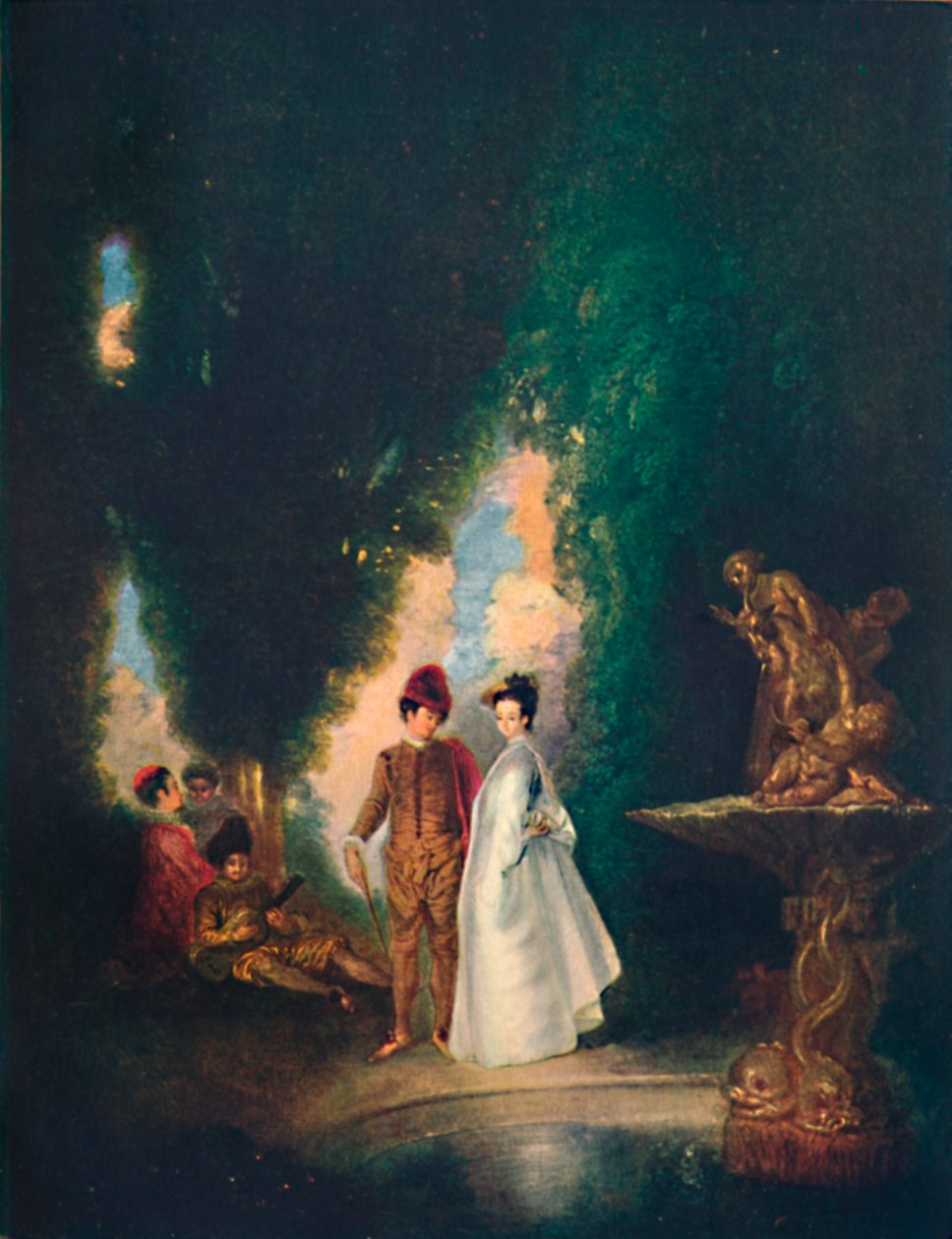 The Fountain, c1700-tallet, 1911 av Jean Antoine Watteau