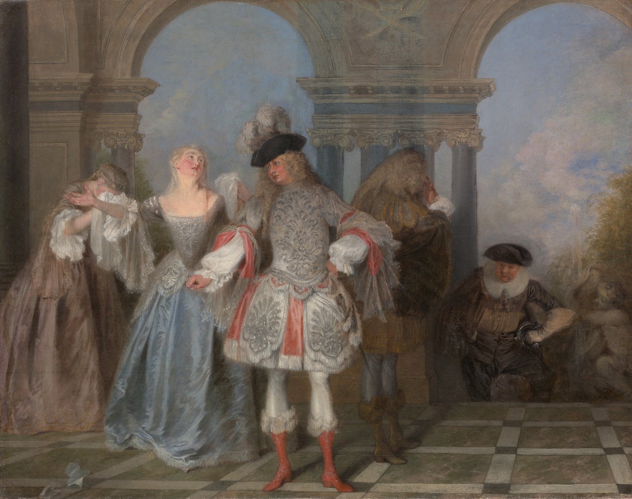 De franske komikerne, ca. 1720. av Jean Antoine Watteau