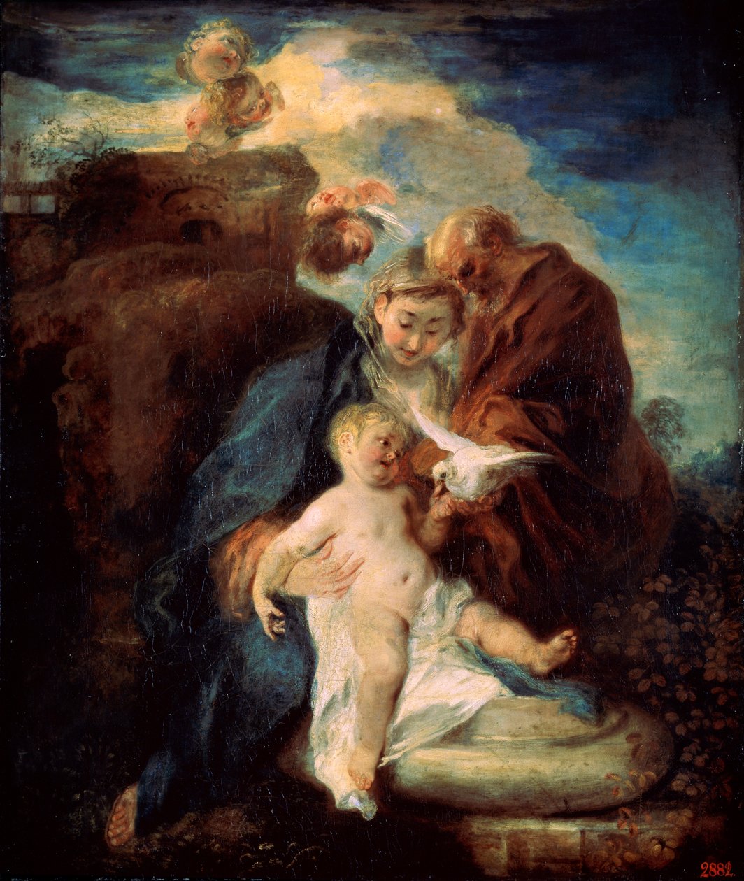 Den hellige familie hviler på flukten til Egypt, 1719. av Jean Antoine Watteau