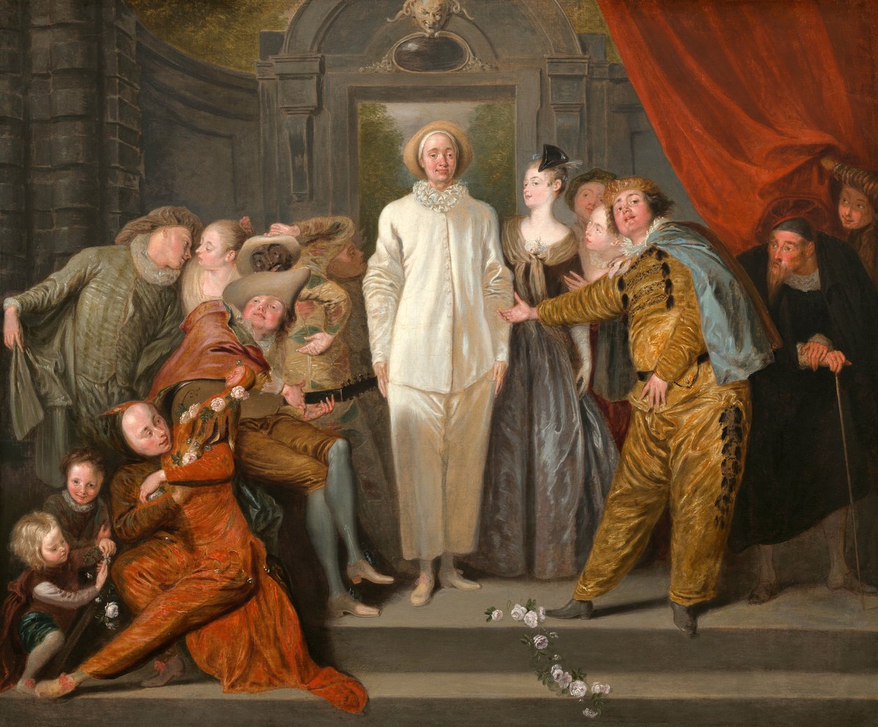 De italienske komikerne, ca 1720 av Jean Antoine Watteau