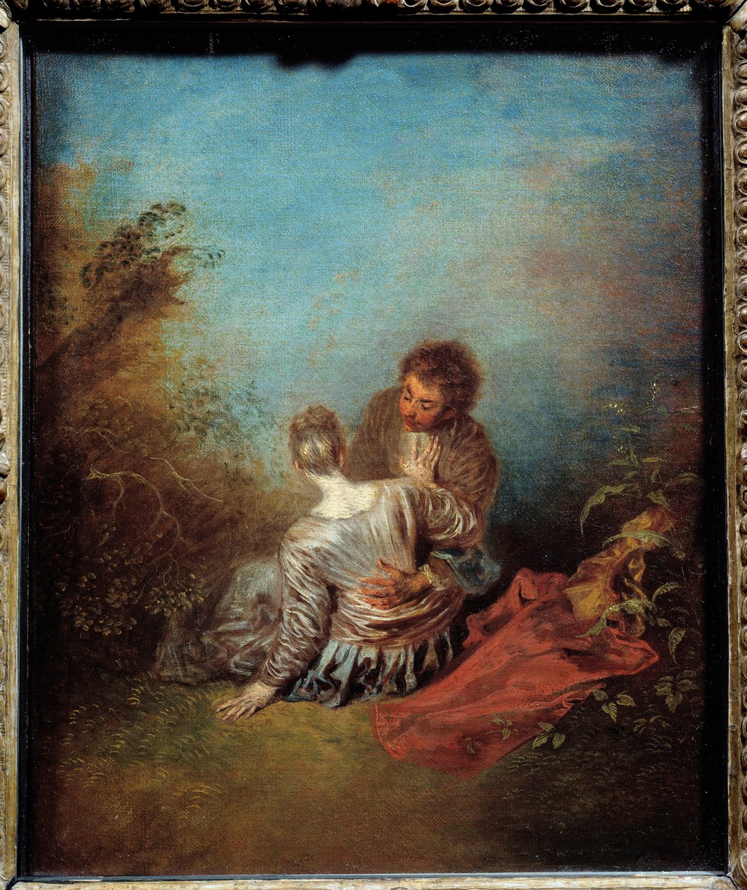 Feil trinn. Maleri av Jean Antoine Watteau (1684-1721) av Jean Antoine Watteau