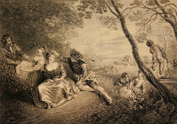 Fornøyelser Champetres av Jean Antoine Watteau