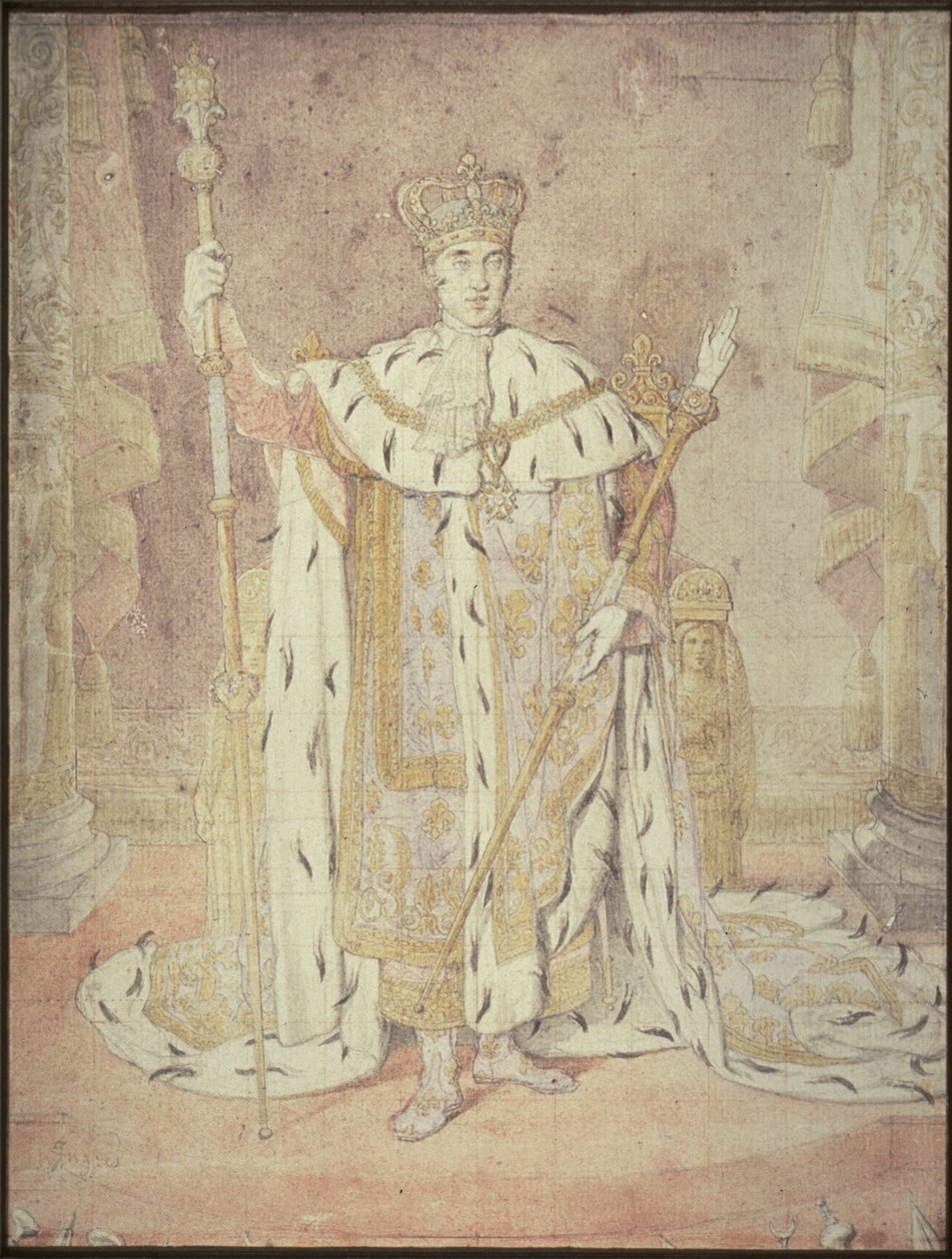 Charles X i sine kroningsklær av Jean Auguste Dominique Ingres