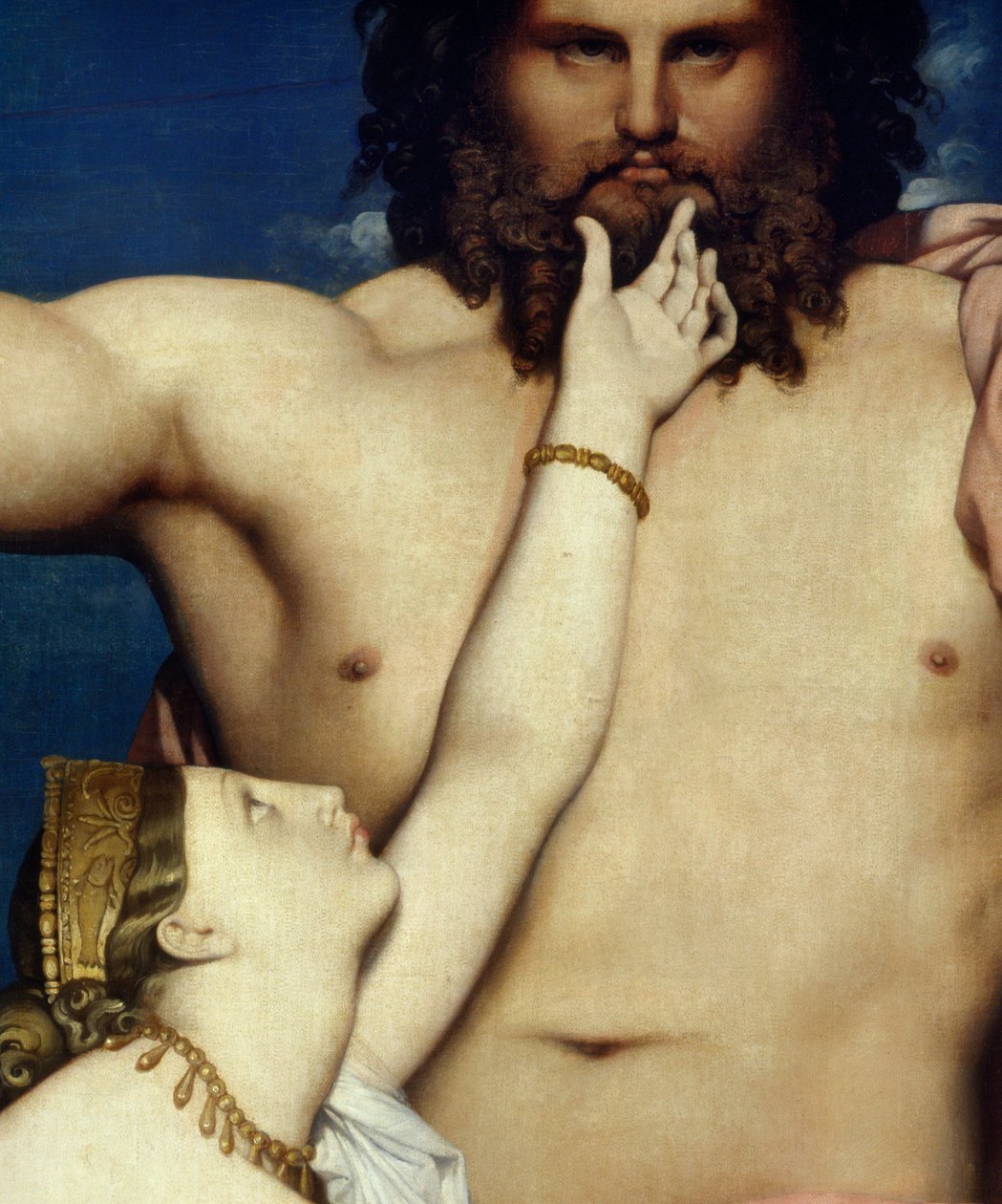 Detalj av "" Jupiter og Thetis"" Maleri av Jean Auguste Dominique Ingres (1780-1867) 1811 Søn. 3,2x2,6 m Aix en Provence, Musee Granet av Jean Auguste Dominique Ingres