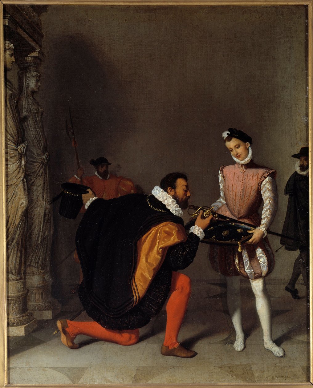 Don Pedro de Toledo, ambassadør for Philip II kysser talen til Henri IV (1553-1610) ved Louvre-maleriet av Jean-Auguste-Dominique Ingres (1780-1867) 1800-tallets søn. 0,45x0,36 m Pau, musee du chateau av Jean Auguste Dominique Ingres