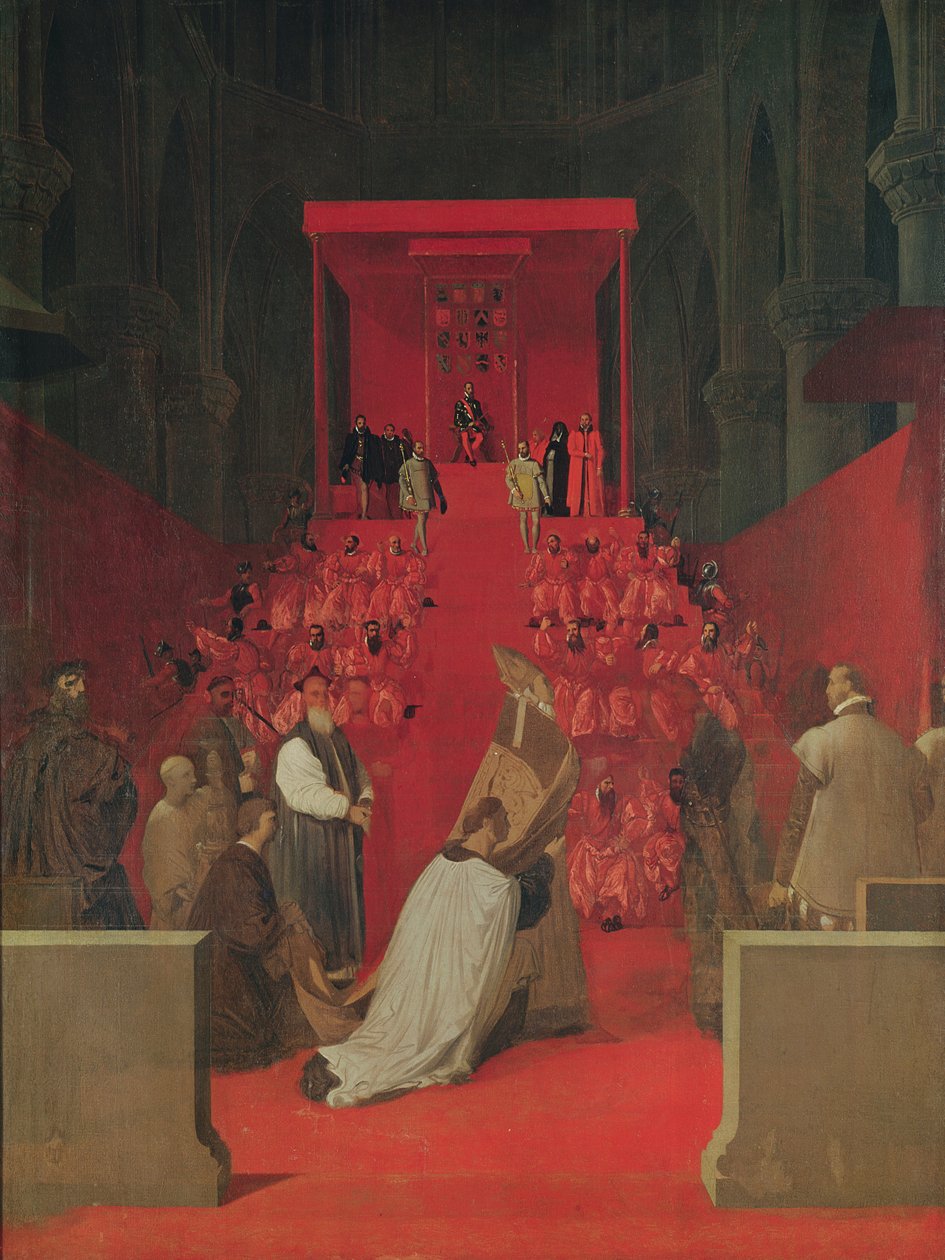 Fernando Alvarez de Toledo (1508-82) 3. hertug av Alba i katedralen St. Gudule, 1815 av Jean Auguste Dominique Ingres