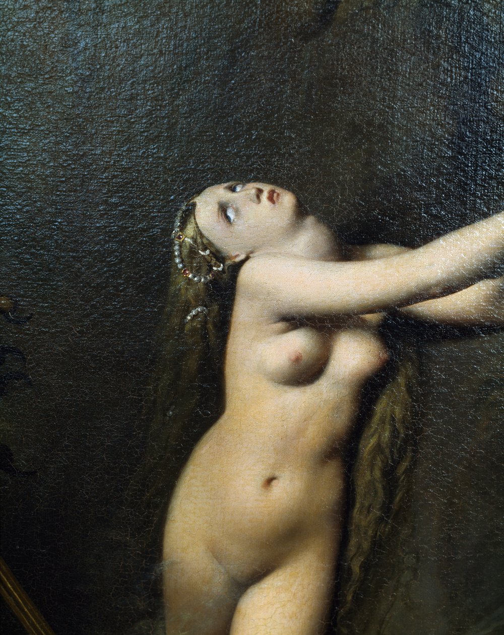 Figur Angelica, detalj av Roger gratis Angelica av Jean Auguste Dominique Ingres