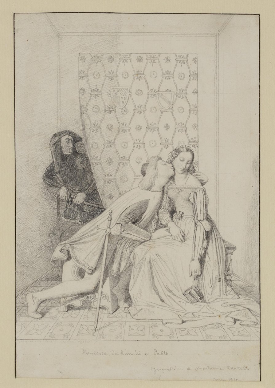 Francesca da Rimini og Paolo av Jean Auguste Dominique Ingres