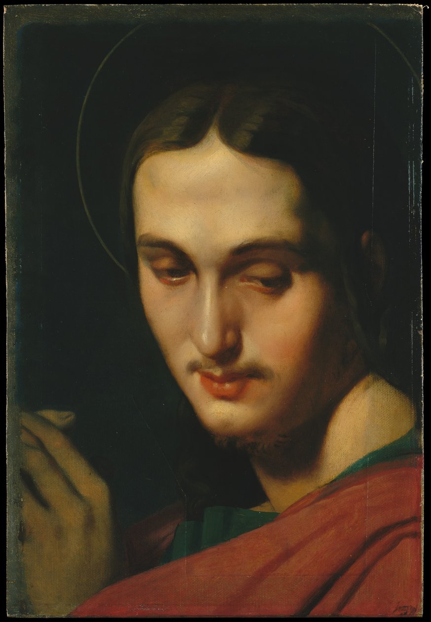 Hodestudie av evangelisten Johannes av Jean Auguste Dominique Ingres