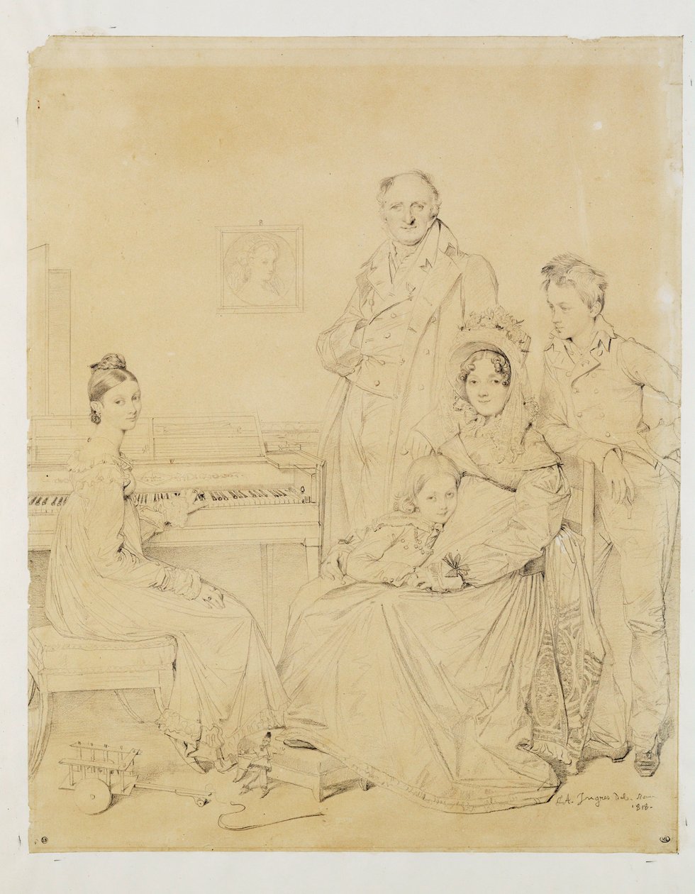 Stamaty-familien… av Jean Auguste Dominique Ingres