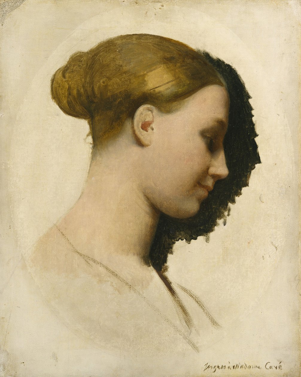 Madame Edmond Cavé Marie-Élisabeth Blavot, født 1810, ca. 1831-34. av Jean Auguste Dominique Ingres
