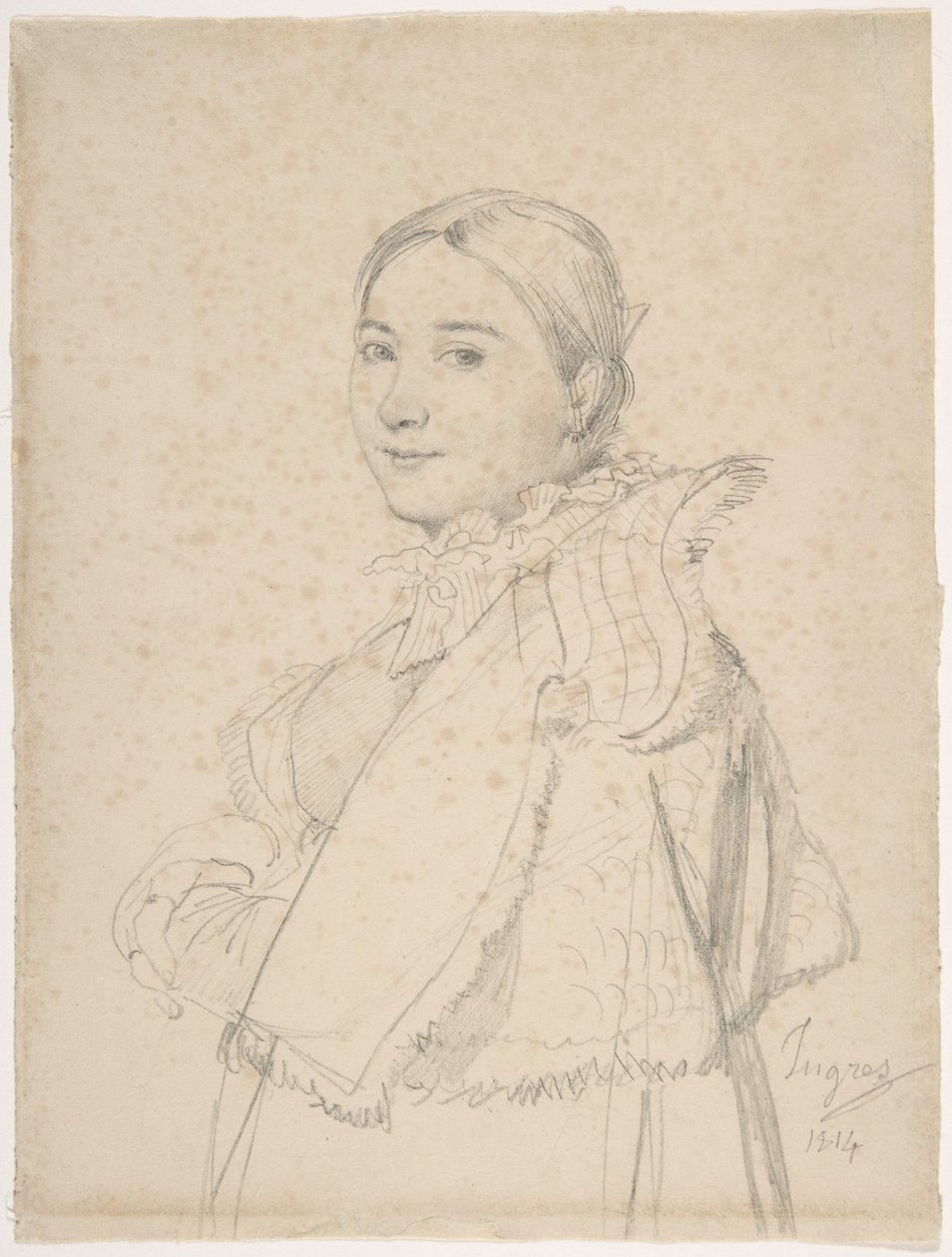 Madame Jean-Auguste-Dominique Ingres, født Madeleine Chapelle av Jean Auguste Dominique Ingres