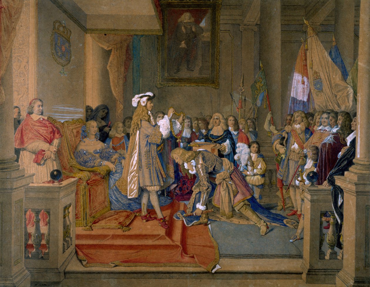 Marshal Berwick mottok fra kong Philip V av Spania Order of the Golden Fleece, 1864. av Jean Auguste Dominique Ingres