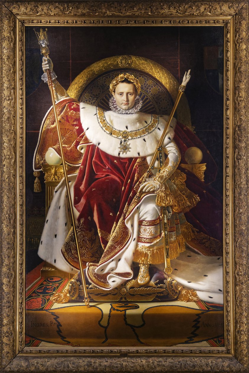 Napoleon I på den keiserlige tronen, 1806 av Jean Auguste Dominique Ingres