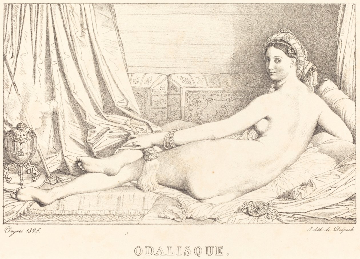 Odalisk av Jean Auguste Dominique Ingres