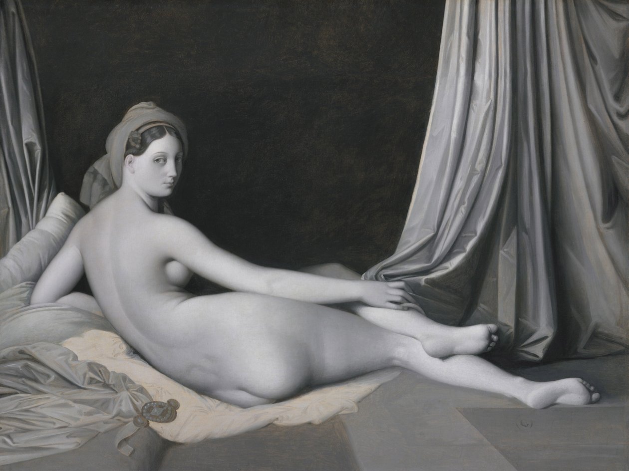 Odalisque in Grisaille, ca. 1824–34 (olje på lerret) av Jean Auguste Dominique Ingres