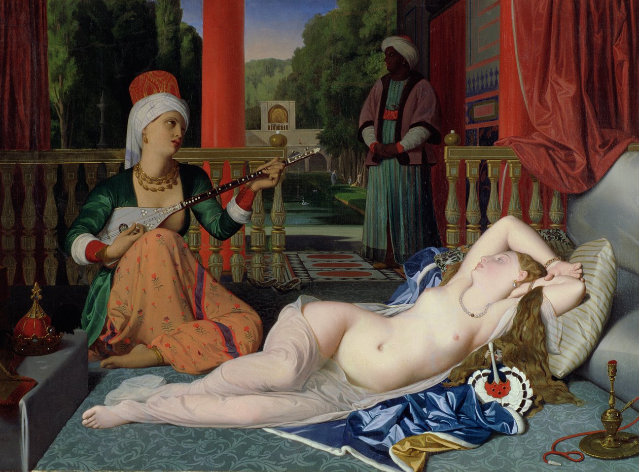 Odalisque med slave av Jean Auguste Dominique Ingres