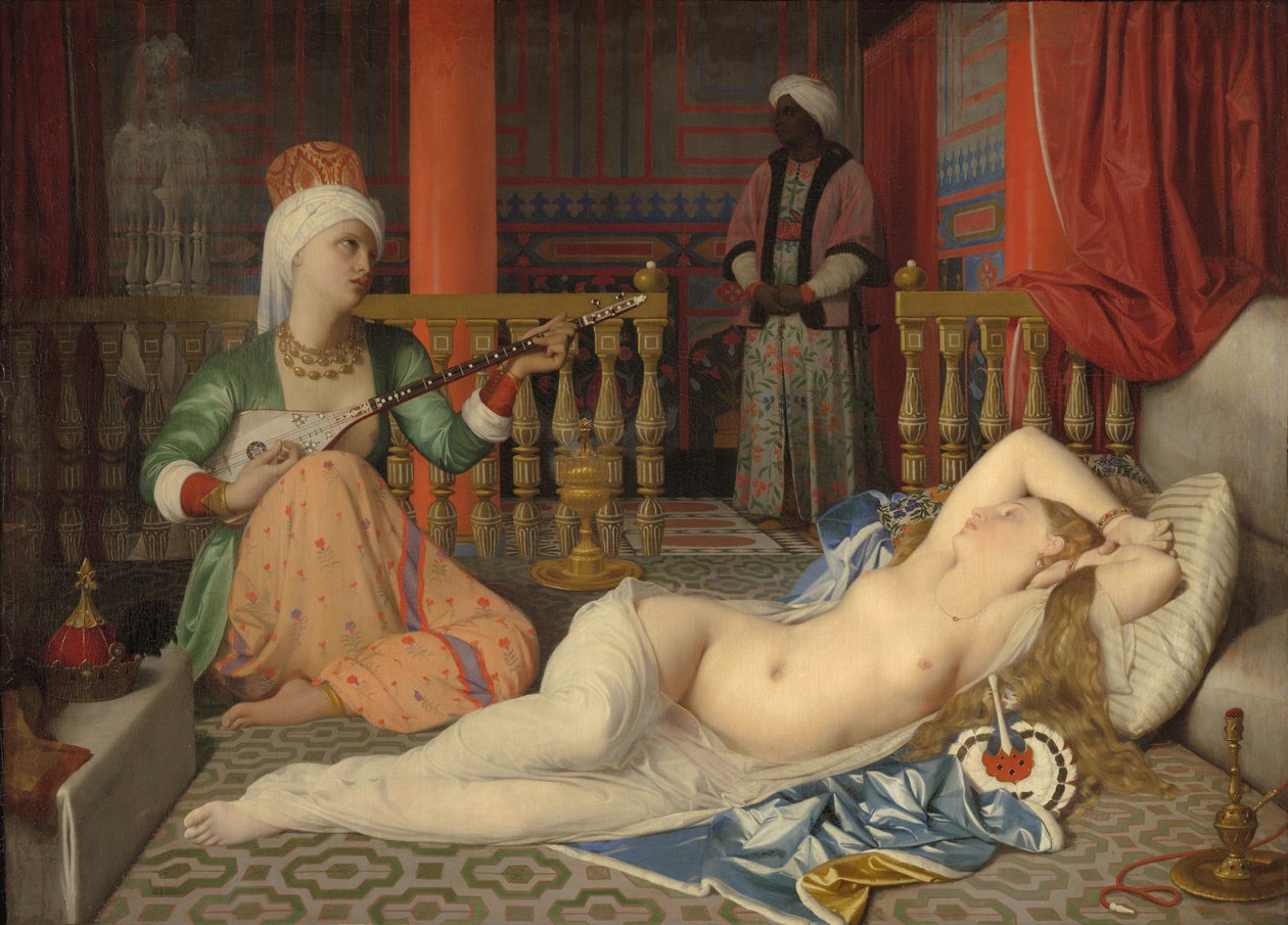 Odalisque med en slave, 1839-40 av Jean Auguste Dominique Ingres