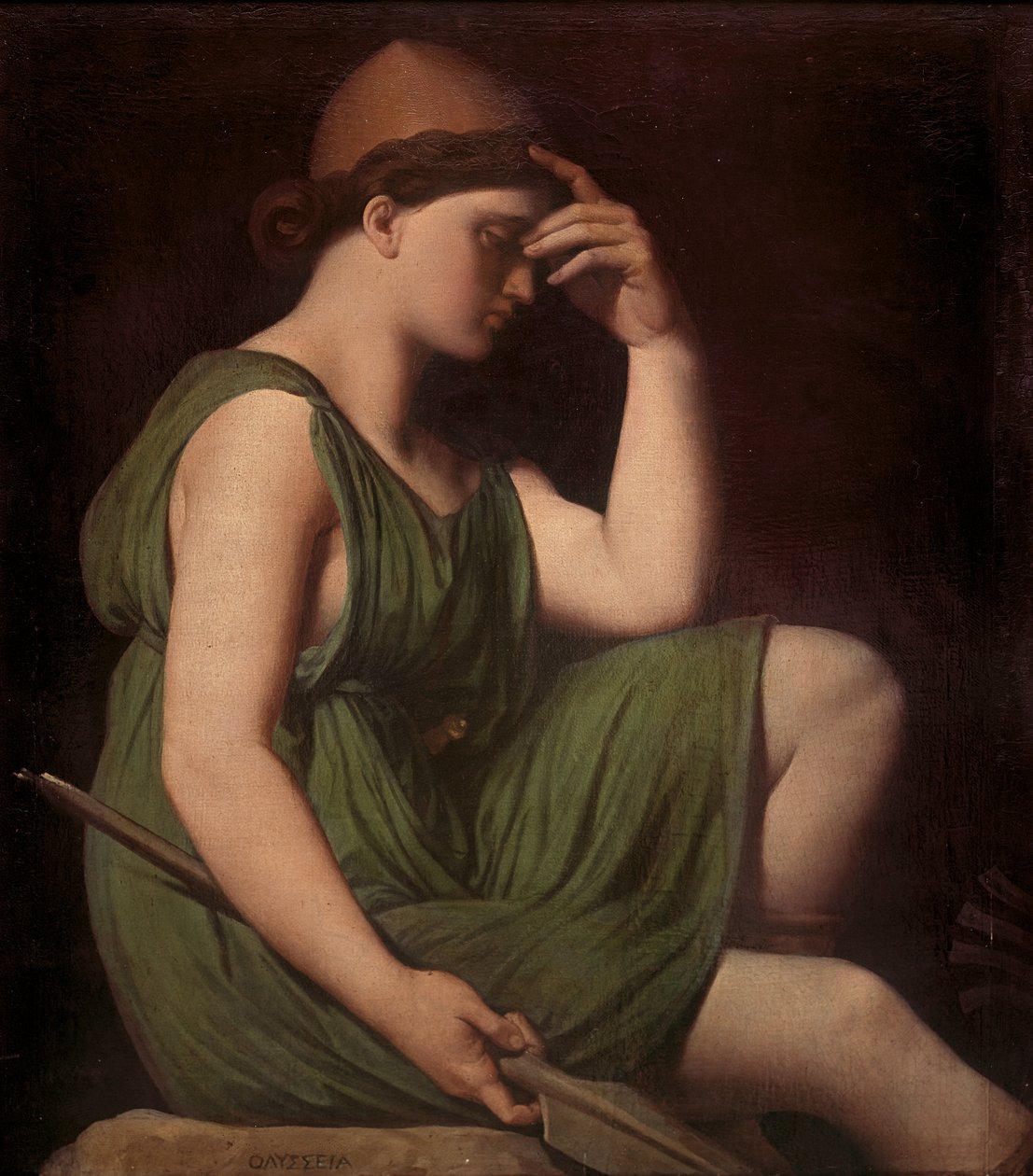 Odysseus, studie for Homers apoteose, ca. 1850 av Jean Auguste Dominique Ingres