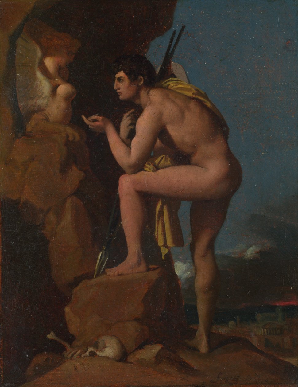 Ødipus og sfinksen, ca. 1826 av Jean Auguste Dominique Ingres
