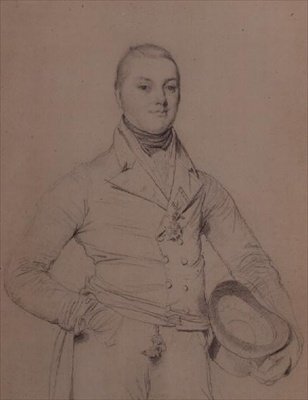 Portrett av admiral Sir Fleetwood Broughton Reynolds Pellew (1789-1861) av Jean Auguste Dominique Ingres