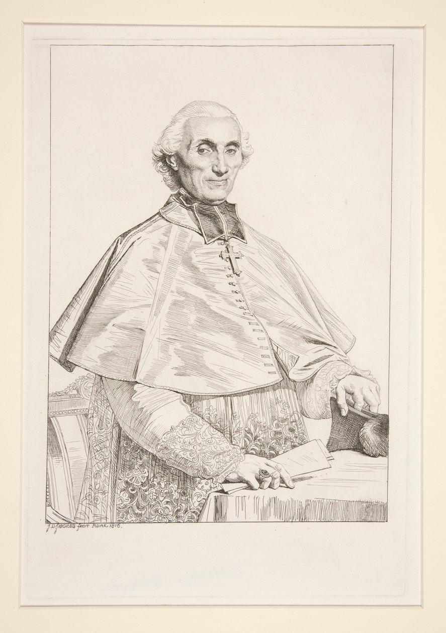 Portrett av Gabriel Courtois de Pressigny av Jean Auguste Dominique Ingres