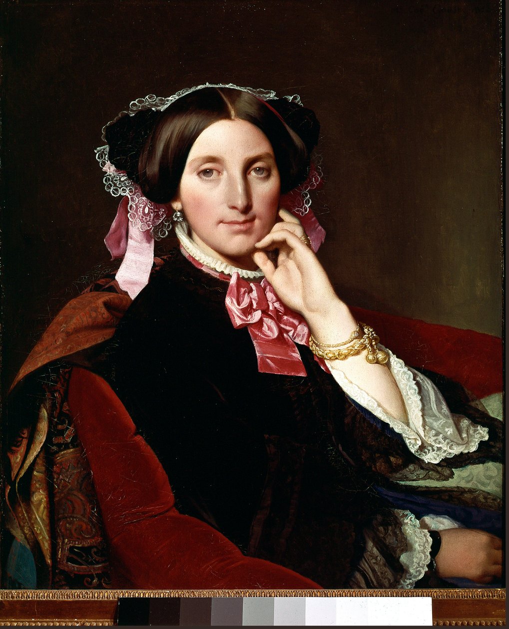 Portrett av Madame Gonse. Portrett av Josephine Caroline Mailles kone Gonse (1815-1901). Maleri av Jean Auguste Dominique Ingres (1780-1867) (Jean-Auguste-Dominique Ingres) av Jean Auguste Dominique Ingres