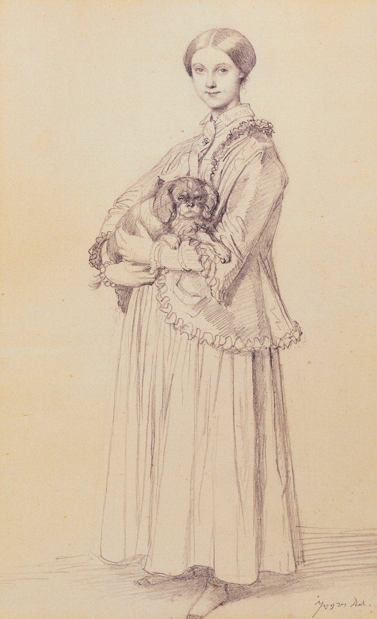 Portrett av Mademoiselle Marie Reiset, senere Vicomtesse Adolphe-Louis-Edgar de Segur-Lamoignon, 1850 av Jean Auguste Dominique Ingres