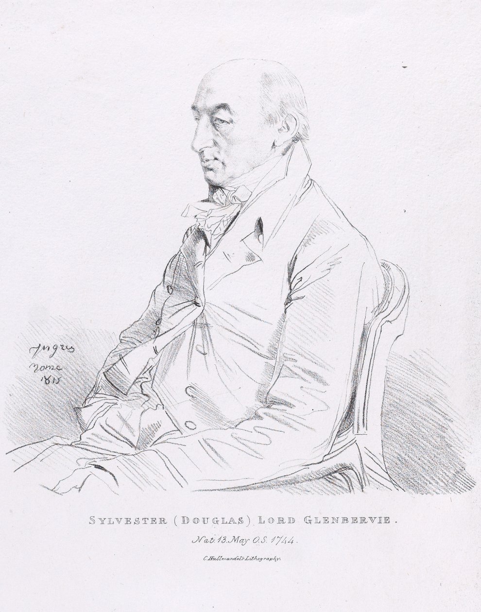 Portrett av Sylvester (Douglas), lord Glenbervie av Jean Auguste Dominique Ingres