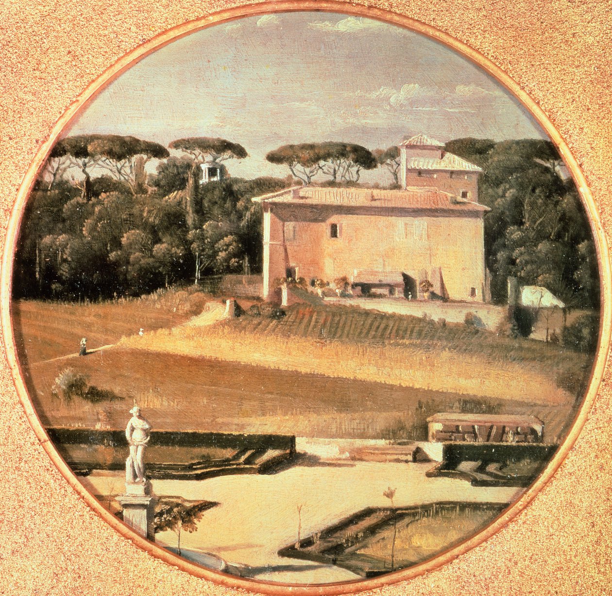 Raphaels kasino sett fra Villa Borghese i Roma av Jean Auguste Dominique Ingres