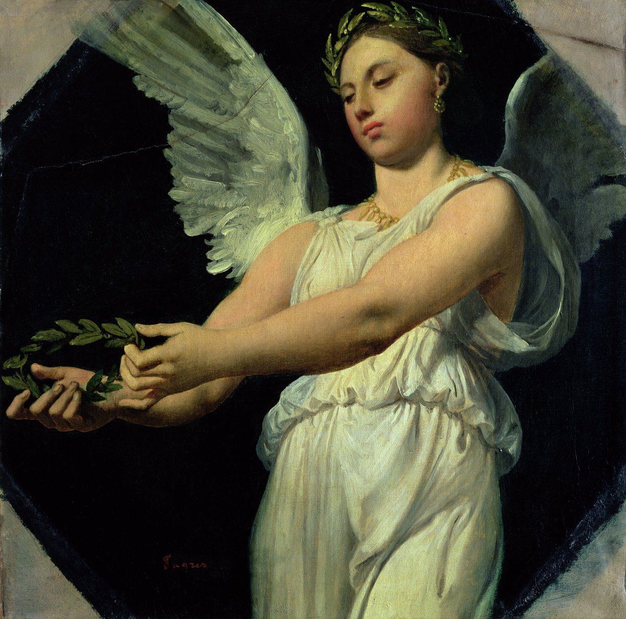 Study of Victory for the Apotheosis of Homer, 1826-27 av Jean Auguste Dominique Ingres