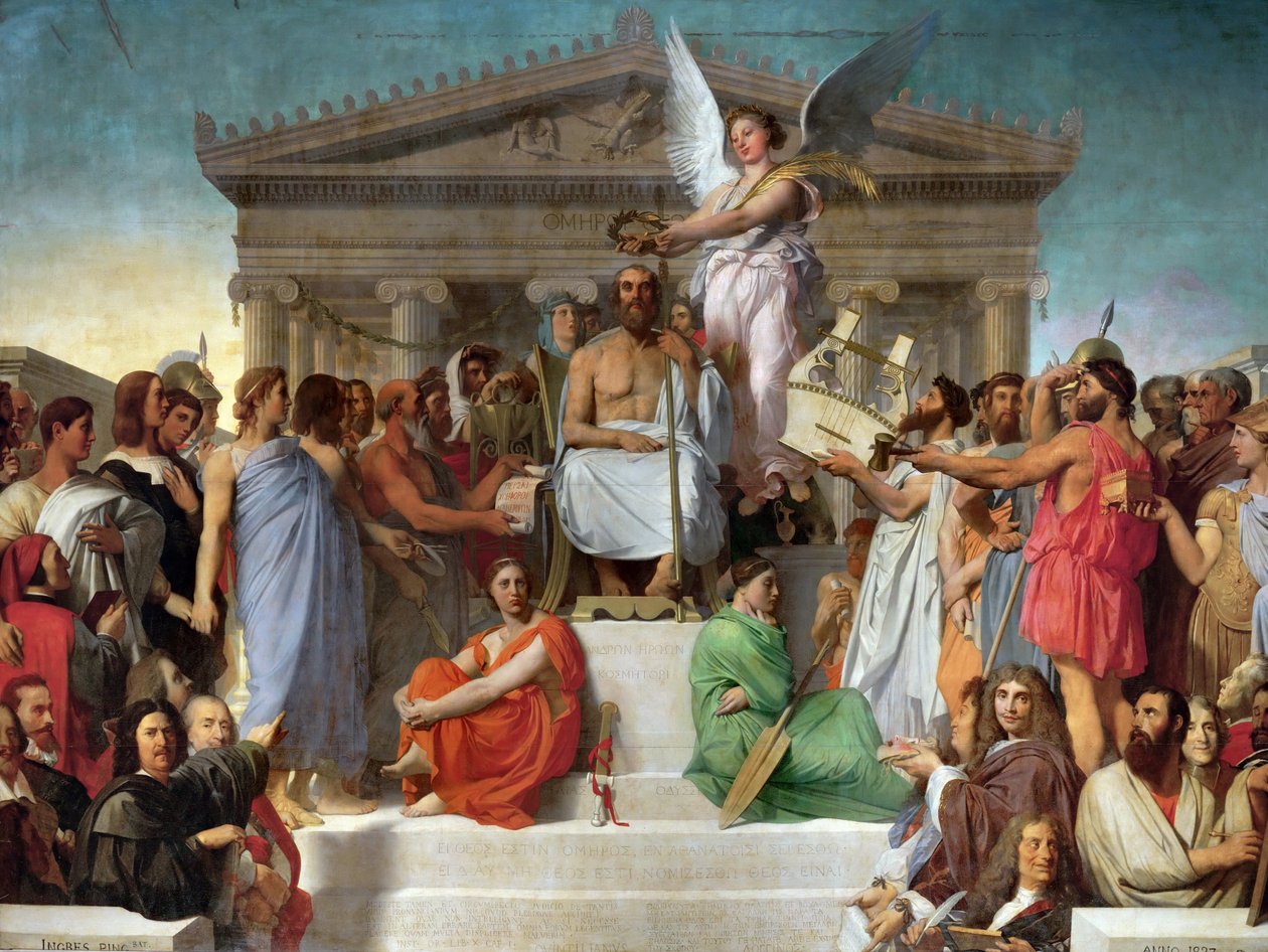 Apoteosen til Homer av Jean Auguste Dominique Ingres