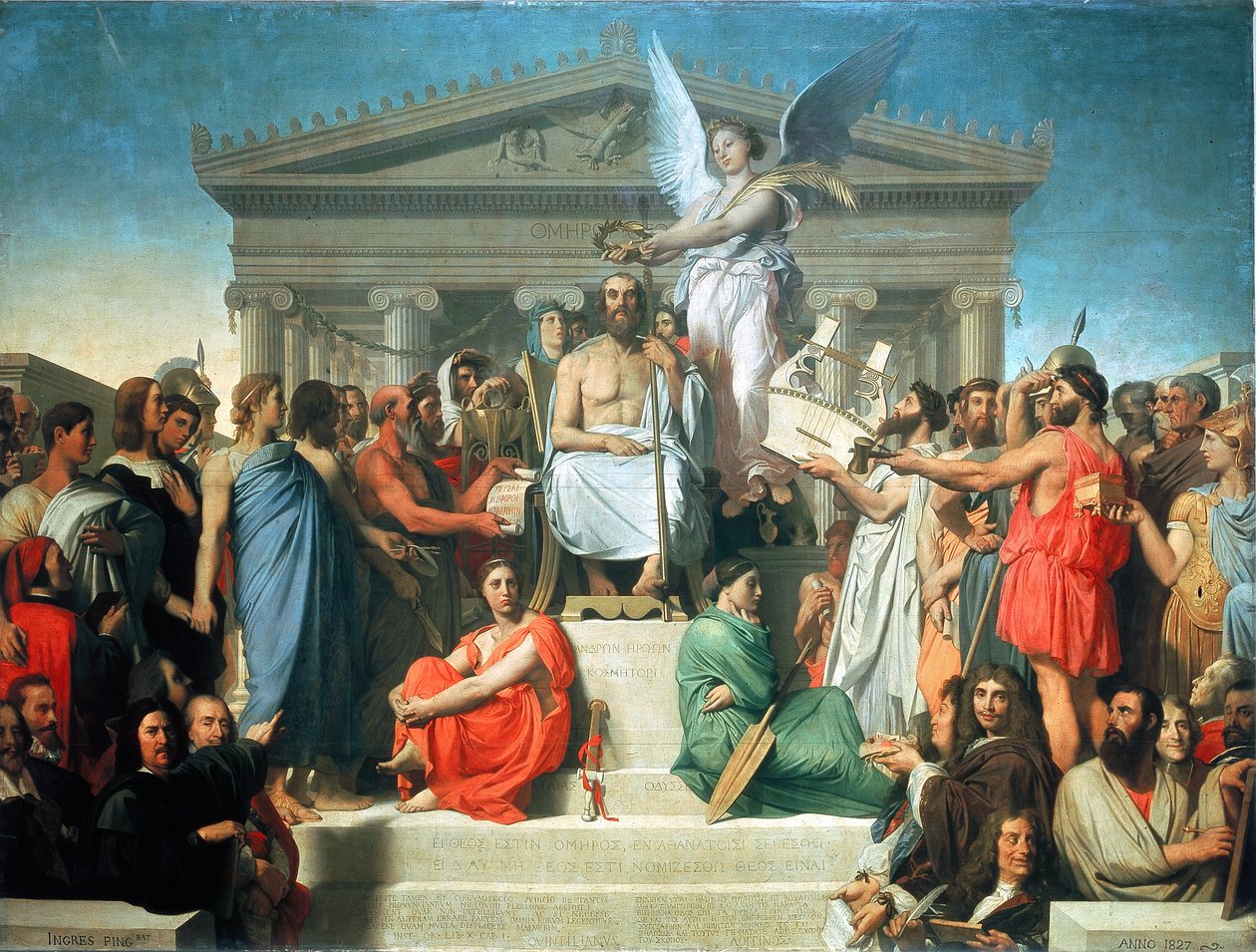The Apotheosis of Homer, 1827 av Jean Auguste Dominique Ingres