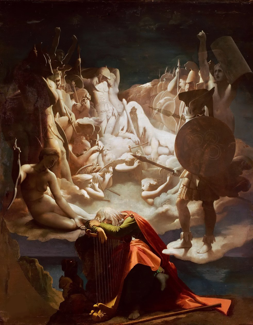 Drømmen om Ossian, 1813. av Jean Auguste Dominique Ingres