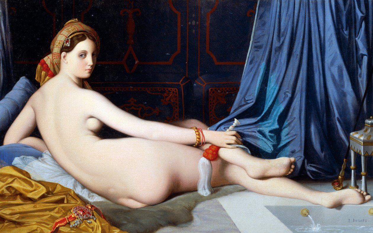 The Grande Odalisque (olje på lerret) av Jean Auguste Dominique Ingres